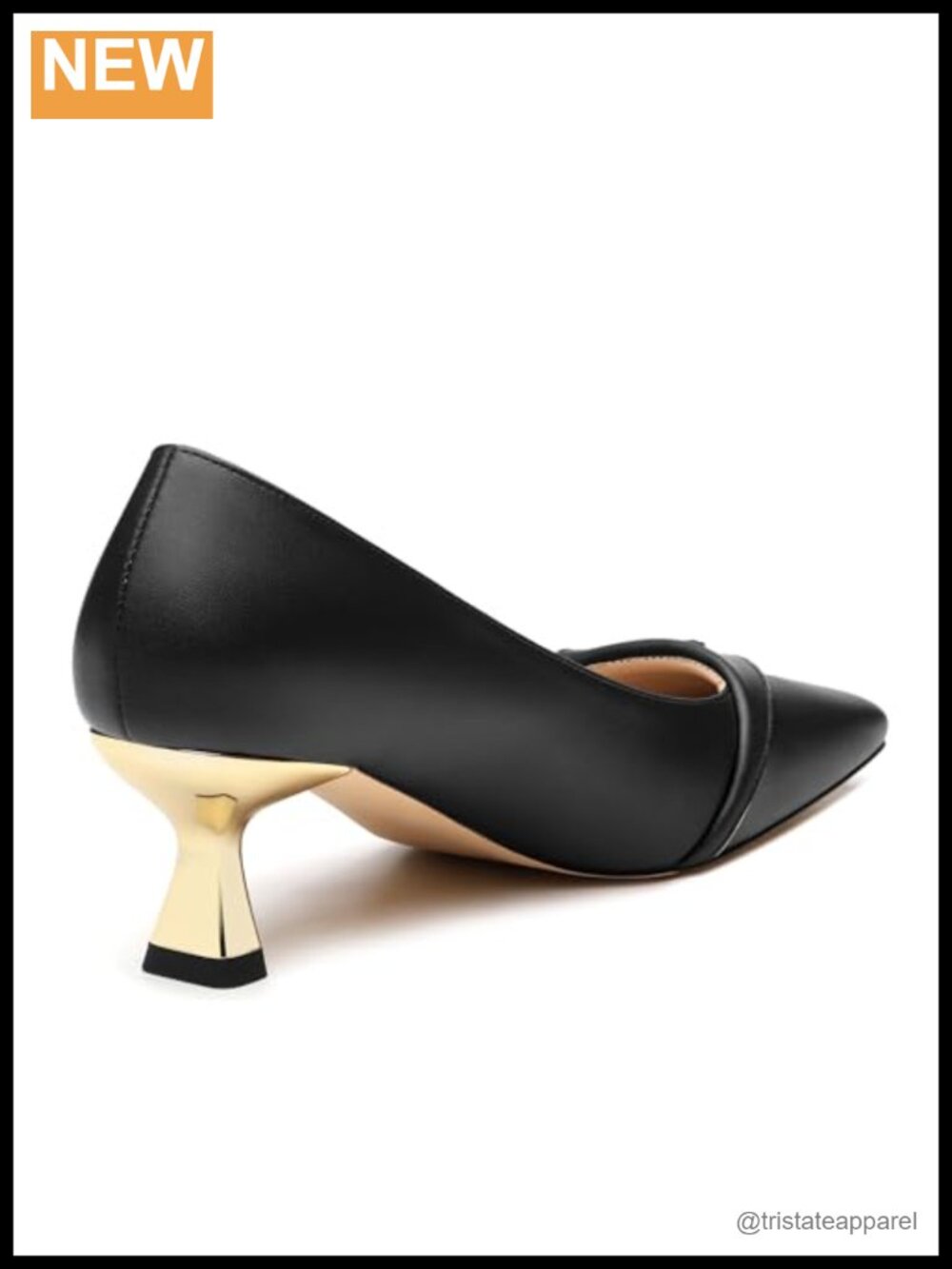 Kitten Heels Square Toe Low Heel Pumps Closed Toe Patent Slip On Work Dress - Picture 6 of 6